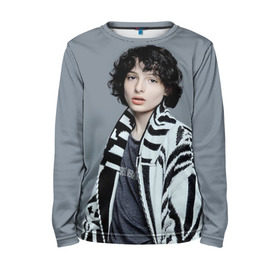 Детский лонгслив 3D с принтом  finn wolfhard в городе Новоалтайск, 100% полиэстер | длинные рукава, круглый вырез горловины, полуприлегающий силуэт
 | finn wolfhard | очень странные дела | финн вулфард