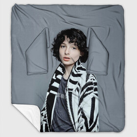 Плед с рукавами с принтом finn wolfhard в городе Новоалтайск, 100% полиэстер | Закругленные углы, все края обработаны. Ткань не мнется и не растягивается. Размер 170*145 | Тематика изображения на принте: finn wolfhard | очень странные дела | финн вулфард
