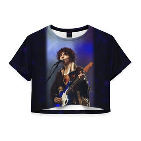 Женская футболка Cropp-top с принтом finn wolfhard в городе Новоалтайск, 100% полиэстер | круглая горловина, длина футболки до линии талии, рукава с отворотами | finn wolfhard | очень странные дела | финн вулфард