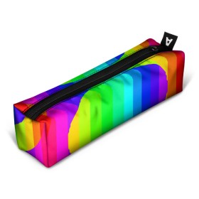 Пенал 3D с принтом MAKE LOVE, NOT WAR в городе Новоалтайск, 100% полиэстер | плотная ткань, застежка на молнии | абстракция | градиент | многоцветный