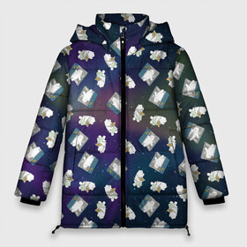 Женская зимняя куртка 3D с принтом ICe bear (pattern) в городе Новоалтайск, верх — 100% полиэстер; подкладка — 100% полиэстер; утеплитель — 100% полиэстер | длина ниже бедра, силуэт Оверсайз. Есть воротник-стойка, отстегивающийся капюшон и ветрозащитная планка. 

Боковые карманы с листочкой на кнопках и внутренний карман на молнии | baby bears | bare bears | charle and bears | dsgngerzen | grizz | iсebear | panda | panpan | selfie panpan | vdgerir | вся правда о медведях