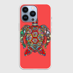 Чехол для iPhone 13 Pro с принтом Черепаховый остров в городе Новоалтайск,  |  | Тематика изображения на принте: девушки | декор | декоративный | женщины | животные | мода | море | морская жизнь | морская черепаха | морской мир | подводный мир | цветочный | цветы | черепаха