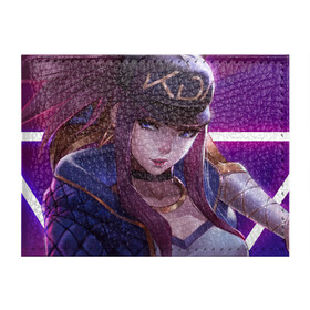 Обложка для студенческого билета с принтом Акали KDA в городе Новоалтайск, натуральная кожа | Размер: 11*8 см; Печать на всей внешней стороне | Тематика изображения на принте: kda | league of legends | акали | персонаж | рисунок