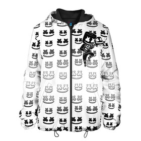 Мужская куртка 3D с принтом FORTNITE X MARSHMELLO в городе Новоалтайск, ткань верха — 100% полиэстер, подклад — флис | прямой крой, подол и капюшон оформлены резинкой с фиксаторами, два кармана без застежек по бокам, один большой потайной карман на груди. Карман на груди застегивается на липучку | fortnite | games | marshmello | игры | маршмелло | фортнайт
