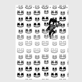 Скетчбук с принтом FORTNITE X MARSHMELLO в городе Новоалтайск, 100% бумага
 | 48 листов, плотность листов — 100 г/м2, плотность картонной обложки — 250 г/м2. Листы скреплены сверху удобной пружинной спиралью | fortnite | games | marshmello | игры | маршмелло | фортнайт