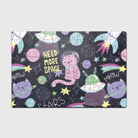 Пазл магнитный 126 элементов с принтом Космический кот в городе Новоалтайск, полимерный материал с магнитным слоем | 126 деталей, размер изделия —  180*270 мм | cat | cats | kitty | space | киса | киска | киски | кисы | космос | кот | котик | котики | коты