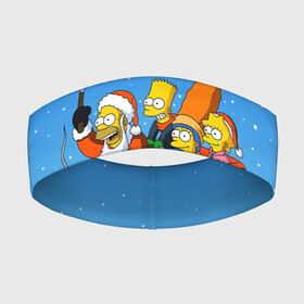 Повязка на голову 3D с принтом Simpsons New Year в городе Новоалтайск,  |  | bart | christmas | family | homer | lisa | maggie | marge | new | santa | simpson | simpsons | snow | thesimpsons | xmas | year | барт | гомер | лиза | мардж | мегги | санта | семья | симпсоны