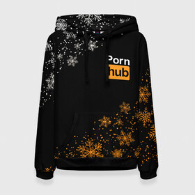 Женская толстовка 3D с принтом PornHub Новогодний (+ на спине) в городе Новоалтайск, 100% полиэстер  | двухслойный капюшон со шнурком для регулировки, мягкие манжеты на рукавах и по низу толстовки, спереди карман-кенгуру с мягким внутренним слоем. | brazzers | hub | видео | любовь | хаб | чувства