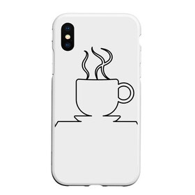 Чехол для iPhone XS Max матовый с принтом Чашечку кофе? в городе Новоалтайск, Силикон | Область печати: задняя сторона чехла, без боковых панелей | Тематика изображения на принте: бариста | бармен | вкус | кардиограмма | кофе | кофеман | напиток | подача | профессия | хобби | чашка