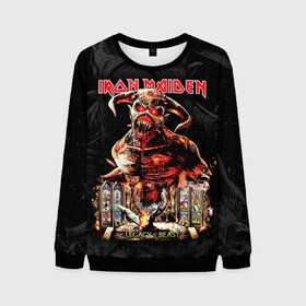 Мужской свитшот 3D с принтом Iron Maiden в городе Новоалтайск, 100% полиэстер с мягким внутренним слоем | круглый вырез горловины, мягкая резинка на манжетах и поясе, свободная посадка по фигуре | Тематика изображения на принте: heavy metal | iron maiden | metal | айрон мейден | группы | метал | музыка | рок | хеви метал