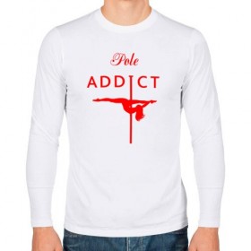 Мужской лонгслив хлопок с принтом Pole Addict в городе Новоалтайск, 100% хлопок |  | 