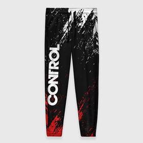 Женские брюки 3D с принтом CONTROL. в городе Новоалтайск, полиэстер 100% | прямой крой, два кармана без застежек по бокам, с мягкой трикотажной резинкой на поясе и по низу штанин. В поясе для дополнительного комфорта — широкие завязки | Тематика изображения на принте: control | ctrol | игра | контроль | шутер