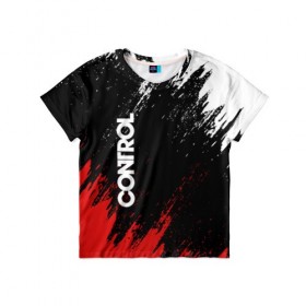 Детская футболка 3D с принтом CONTROL. в городе Новоалтайск, 100% гипоаллергенный полиэфир | прямой крой, круглый вырез горловины, длина до линии бедер, чуть спущенное плечо, ткань немного тянется | Тематика изображения на принте: control | ctrol | игра | контроль | шутер