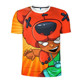Мужская футболка 3D спортивная с принтом BRAWL STARS NITA в городе Новоалтайск, 100% полиэстер с улучшенными характеристиками | приталенный силуэт, круглая горловина, широкие плечи, сужается к линии бедра | brawl stars | brawl stars nita | brawler | nita | бравл старз | бравлер | нита