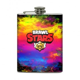 Фляга с принтом Brawl Stars в городе Новоалтайск, металлический корпус | емкость 0,22 л, размер 125 х 94 мм. Виниловая наклейка запечатывается полностью | Тематика изображения на принте: 2020 | android | brawl stars | crow | games | leon | mobile game | stars | бравл старс | ворон | игры | леон | мобильные игры