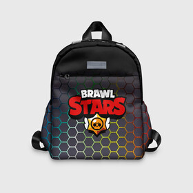 Детский рюкзак 3D с принтом Brawl Stars Hexagon в городе Новоалтайск, 100% полиэстер | лямки с регулируемой длиной, сверху петелька, чтобы рюкзак можно было повесить на вешалку. Основное отделение закрывается на молнию, как и внешний карман. Внутри дополнительный карман. По бокам два дополнительных кармашка | brawl | brawl st | brawl stars | colt | game | hexagon | logo | mobo | pattern | poco | shelly | stars | бравл | игра | игры | кольт | лого | мобильные игры | патерн | паттерн | поко | соты | старс | шелли