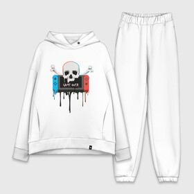 Женский костюм хлопок Oversize с принтом Game Over в городе Новоалтайск,  |  | console | game | game over | nintendo | skull | switch | глюк | игра | консоль | кости | нинтендо | свитч | череп