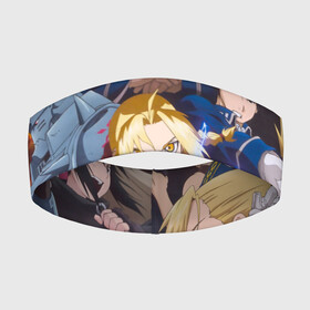 Повязка на голову 3D с принтом Fullmetal Alchemist Brotherhood в городе Новоалтайск,  |  | anime | fullmetal alchemist brotherhood | аниме. | стальной алхимик братство | цельнометаллический алхимик братство