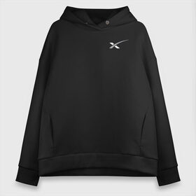 Женское худи Oversize хлопок с принтом SPACEX - ИЛОН МАСК (НА СПИНЕ) в городе Новоалтайск, френч-терри — 70% хлопок, 30% полиэстер. Мягкий теплый начес внутри —100% хлопок | боковые карманы, эластичные манжеты и нижняя кромка, капюшон на магнитной кнопке | elon musk | spacex | американский предприниматель | изобретатель | илон маск | инвестор | инженер