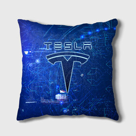 Подушка 3D с принтом Tesla в городе Новоалтайск, наволочка – 100% полиэстер, наполнитель – холлофайбер (легкий наполнитель, не вызывает аллергию). | состоит из подушки и наволочки. Наволочка на молнии, легко снимается для стирки | cybertruck | elon reeve musk | model 3 | pickup | tech | technology | tesla | грузовик | илон маск | кибер | моторс | пикап | тесла