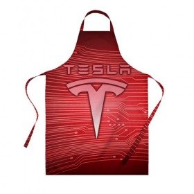 Фартук 3D с принтом Tesla в городе Новоалтайск, 100% полиэстер | общий размер — 65 х 85 см, ширина нагрудника — 26 см, горловина — 53 см, длина завязок — 54 см, общий обхват в поясе — 173 см. Принт на завязках и на горловине наносится с двух сторон, на основной части фартука — только с внешней стороны | 