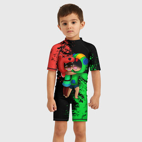 Детский купальный костюм 3D с принтом Leon (Brawl Stars) в городе Новоалтайск, Полиэстер 85%, Спандекс 15% | застежка на молнии на спине | brawl stars | crow | game | leon | бравл | бравл стар | бравл старс | ворон | ворона | детская | детям | игра | компьютерная игра | кров | леон | персонаж | развлечение