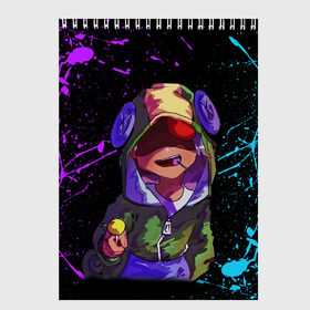 Скетчбук с принтом Leon (Brawl Stars) в городе Новоалтайск, 100% бумага
 | 48 листов, плотность листов — 100 г/м2, плотность картонной обложки — 250 г/м2. Листы скреплены сверху удобной пружинной спиралью | Тематика изображения на принте: brawl stars | crow | game | leon | бравл | бравл стар | бравл старс | ворон | ворона | детская | детям | игра | компьютерная игра | кров | леон | персонаж | развлечение