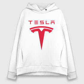Женское худи Oversize хлопок с принтом TESLA - ИЛОН МАСК в городе Новоалтайск, френч-терри — 70% хлопок, 30% полиэстер. Мягкий теплый начес внутри —100% хлопок | боковые карманы, эластичные манжеты и нижняя кромка, капюшон на магнитной кнопке | elon musk | tesla | американский предприниматель | изобретатель | илон маск | инвестор | инженер | старлинк | тесла