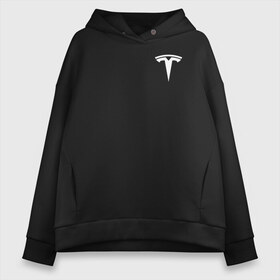 Женское худи Oversize хлопок с принтом TESLA - ИЛОН МАСК (НА СПИНЕ) в городе Новоалтайск, френч-терри — 70% хлопок, 30% полиэстер. Мягкий теплый начес внутри —100% хлопок | боковые карманы, эластичные манжеты и нижняя кромка, капюшон на магнитной кнопке | elon musk | tesla | американский предприниматель | изобретатель | илон маск | инвестор | инженер | старлинк | тесла