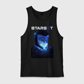 Мужская майка хлопок с принтом Starset в городе Новоалтайск, 100% хлопок |  | astronaut | logo | rock | skull | space | starset | космонавт | космос | лого | рок | старсет | череп