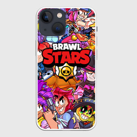 Чехол для iPhone 13 mini с принтом BRAWL STARS ВСЕ БРАВЛЫ | БРАВЛ СТАРС в городе Новоалтайск,  |  | brawl stars | brawl stars все персонажи | bull | colt | crow | leon | leon shark | shark | stars | акула | берли | ворон | динамайк | кольт | леон | леон акула | нита | спайк | шелли | эль примо