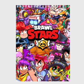 Скетчбук с принтом BRAWL STARS в городе Новоалтайск, 100% бумага
 | 48 листов, плотность листов — 100 г/м2, плотность картонной обложки — 250 г/м2. Листы скреплены сверху удобной пружинной спиралью | brawl stars | brawl stars все персонажи | bull | colt | crow | leon | leon shark | shark | stars | акула | берли | ворон | динамайк | кольт | леон | леон акула | нита | спайк | шелли | эль примо