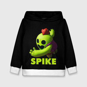 Детская толстовка 3D с принтом Brawl Stars Spike в городе Новоалтайск, 100% полиэстер | двухслойный капюшон со шнурком для регулировки, мягкие манжеты на рукавах и по низу толстовки, спереди карман-кенгуру с мягким внутренним слоем | brawl stars | crow | game | leon | бравл | бравл стар | бравл старс | ворон | ворона | детская | детям | игра | компьютерная игра | кров | леон | персонаж | развлечение