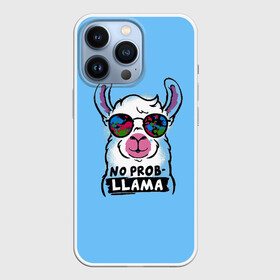 Чехол для iPhone 13 Pro с принтом LLAMA в городе Новоалтайск,  |  | Тематика изображения на принте: llama | no | problem | probllama | в очках | лама | нет проблем | хипстер