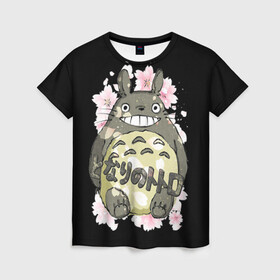 Женская футболка 3D с принтом My Neighbor Totoro заяц в городе Новоалтайск, 100% полиэфир ( синтетическое хлопкоподобное полотно) | прямой крой, круглый вырез горловины, длина до линии бедер | anime | hayao miyazaki | japanese | meme | miyazaki | piano | studio ghibli | tokyo | totoro | гибли | котобус | мой | сосед | сусуватари | тонари | тоторо | хаяо миядзаки