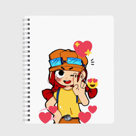 Тетрадь с принтом Brawl Stars в городе Новоалтайск, 100% бумага | 48 листов, плотность листов — 60 г/м2, плотность картонной обложки — 250 г/м2. Листы скреплены сбоку удобной пружинной спиралью. Уголки страниц и обложки скругленные. Цвет линий — светло-серый
 | brawl stars | crow | game | leon | бравл | бравл стар | бравл старс | ворон | ворона | детская | детям | игра | компьютерная игра | кров | леон | персонаж | развлечение