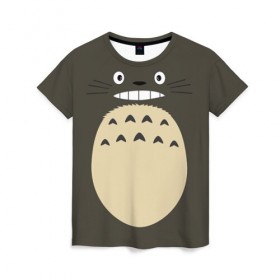 Женская футболка 3D с принтом Totoro в городе Новоалтайск, 100% полиэфир ( синтетическое хлопкоподобное полотно) | прямой крой, круглый вырез горловины, длина до линии бедер | anime | hayao miyazaki | japanese | meme | miyazaki | piano | studio ghibli | tokyo | totoro | гибли | котобус | мой | сосед | сусуватари | тонари | тоторо | хаяо миядзаки