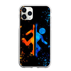Чехол для iPhone 11 Pro Max матовый с принтом Portal в городе Новоалтайск, Силикон |  | half life | portal | брызги | головоломка | краска | портал | телепорт