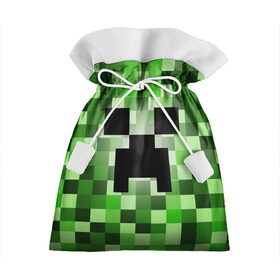 Подарочный 3D мешок с принтом MINECRAFT в городе Новоалтайск, 100% полиэстер | Размер: 29*39 см | Тематика изображения на принте: game | minecraft | блоки | игра | квадраты | компьютерная игра | крипер | майнкрафт