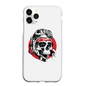 Чехол для iPhone 11 Pro Max матовый с принтом Череп в городе Новоалтайск, Силикон |  | Тематика изображения на принте: skull | камикадзе | кости | очки | череп