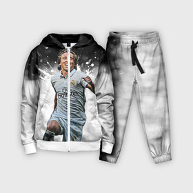 Детский костюм 3D с принтом Модрич в городе Новоалтайск,  |  | champions | football | luka modrich | madrid | modrich | real | real madrid | soccer | spain | uefa | ла лига | лука | лука модрич | мадрид | модрич | реал | реал мадрид | футбол | хорватия