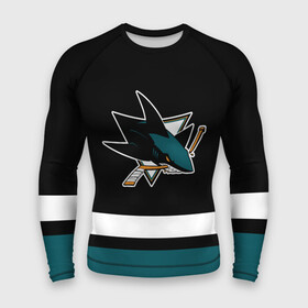 Мужской рашгард 3D с принтом Сан Хосе Шаркс в городе Новоалтайск,  |  | hockey | nhl | san jose | san jose sharks | sharks | usa | нхл | сан хосе | сан хосе шаркс | спорт | сша | хоккей | шайба | шаркс