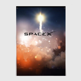 Постер с принтом SpaceX 3D в городе Новоалтайск, 100% бумага
 | бумага, плотность 150 мг. Матовая, но за счет высокого коэффициента гладкости имеет небольшой блеск и дает на свету блики, но в отличии от глянцевой бумаги не покрыта лаком | elon musk | spacex | илон маск