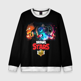 Детский свитшот 3D с принтом Brawl Stars в городе Новоалтайск, 100% полиэстер | свободная посадка, прямой крой, мягкая тканевая резинка на рукавах и понизу свитшота | bo | brawl | brock | bull | colt | dynamike | elprimo | jessie | leon | moba | nita | shelly | stars | бо | брок | булл | джесси | динамайк | кольт | леон | нита | шелли | эльпримо