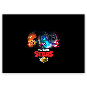 Поздравительная открытка с принтом Brawl Stars в городе Новоалтайск, 100% бумага | плотность бумаги 280 г/м2, матовая, на обратной стороне линовка и место для марки
 | Тематика изображения на принте: bo | brawl | brock | bull | colt | dynamike | elprimo | jessie | leon | moba | nita | shelly | stars | бо | брок | булл | джесси | динамайк | кольт | леон | нита | шелли | эльпримо