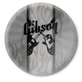 Значок с принтом Gibson в городе Новоалтайск,  металл | круглая форма, металлическая застежка в виде булавки | Тематика изображения на принте: custom guitar | gibson | gibson usa | grover | guitar | hard rock | les paul | lespol | metal | punk | rock | sg | sg300 | sg400 | гибсон | гитара | гитары | лес пол | леспаул | леспол | панк | рок | хард рок | хардрок