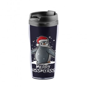 Термокружка-непроливайка с принтом Santa penguin в городе Новоалтайск, внутренняя часть — пищевой пластик, наружная часть — прозрачный пластик, между ними — полиграфическая вставка с рисунком | объем — 350 мл, герметичная крышка | Тематика изображения на принте: christmas | claus | jingle | merry | santa | елка | игрушки | клаус | клюв | колокольчик | новый год | олени | пингвин | подарок | праздник | рождество | санта | снег | снежинки | шапка