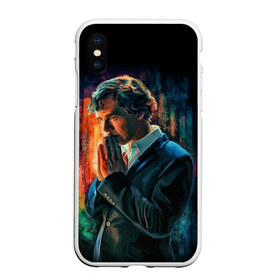 Чехол для iPhone XS Max матовый с принтом Sherlock в городе Новоалтайск, Силикон | Область печати: задняя сторона чехла, без боковых панелей | 221b | bbc | benedict cumberbatch | john watson | mark gatiss | martin freeman | sherlock holmes | steven moffat | бейкер | джон ватсон | мориарти | стрит | шерлок