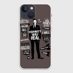 Чехол для iPhone 13 mini с принтом Moriarti was real в городе Новоалтайск,  |  | 221b | bbc | benedict cumberbatch | john watson | mark gatiss | martin freeman | sherlock holmes | steven moffat | бейкер | джон ватсон | мориарти | стрит | шерлок