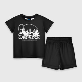 Детский костюм с шортами 3D с принтом Sherlock в городе Новоалтайск,  |  | 221b | bbc | benedict cumberbatch | john watson | mark gatiss | martin freeman | sherlock holmes | steven moffat | бейкер | джон ватсон | мориарти | стрит | шерлок